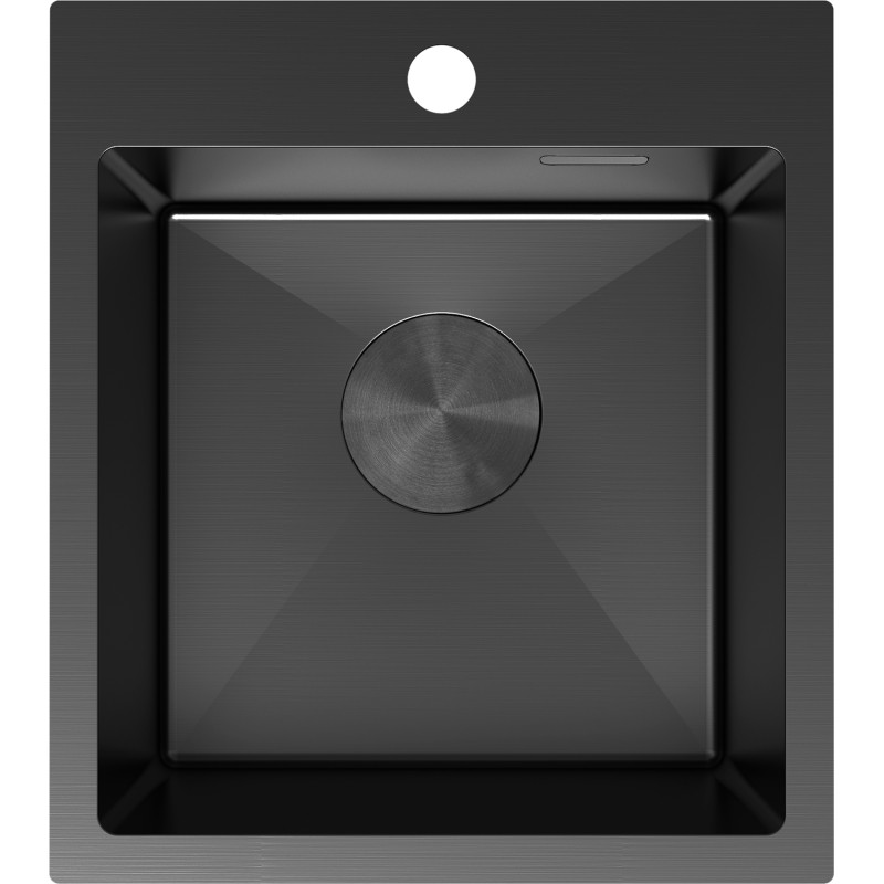 Mexen Solix čelični sudoper s jednom komorom 400 x 450 mm, crni - 6401401000-70