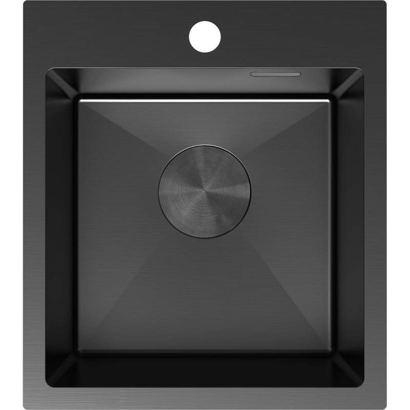 Mexen Solix Edelstahlspüle, 1-beckig, 400 x 450 mm, schwarz - 6401401000-70