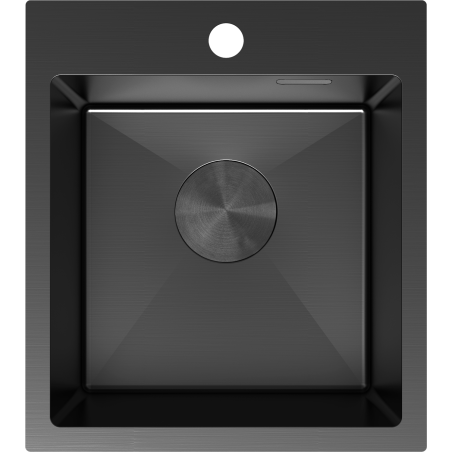 Mexen Solix teräksinen 1-lokeroinen keittiöallas 400 x 450 mm, musta - 6401401000-70