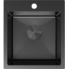 Mexen Solix lava-loiça em aço inoxidável de 1 cuba 400 x 450 mm, preto - 6401401000-70