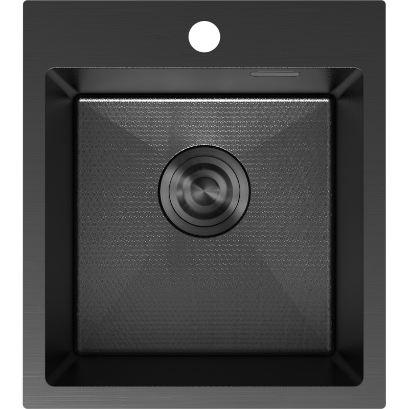 Mexen Solix čelični sudoper s jednom komorom 400 x 450 mm, crni HC - 6401401000-70HC