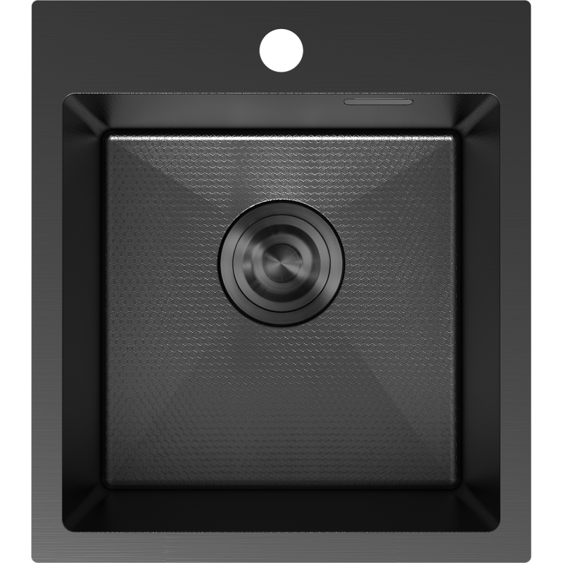 Mexen Solix évier en acier inoxydable à 1 bac 400 x 450 mm, noir HC - 6401401000-70HC