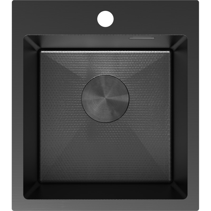 Mexen Solix čelični sudoper s jednom komorom 400 x 450 mm, crni HC - 6401401000-70HC