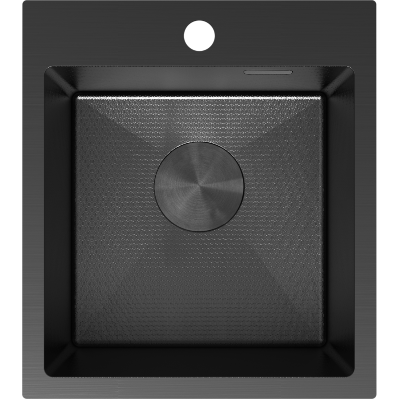 Mexen Solix évier en acier inoxydable à 1 bac 400 x 450 mm, noir HC - 6401401000-70HC