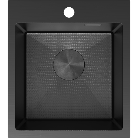 Mexen Solix évier en acier inoxydable à 1 bac 400 x 450 mm, noir HC - 6401401000-70HC