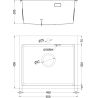 Mexen Solix roestvrijstalen spoelbak 1-kamer 500 x 450 mm, inox - 6402501000-01