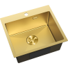 Mexen Solix roestvrijstalen spoelbak met 1 bak 500 x 450 mm, goud - 6402501000-55
