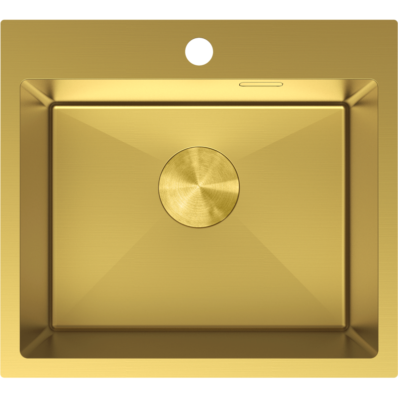 Mexen Solix roestvrijstalen spoelbak 1-compartiment 500 x 450 mm, goud - 6402501000-55