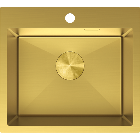 Mexen Solix stainless steel sink, single-bowl, 500 x 450 mm, gold - 6402501000-55