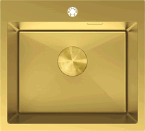 Mexen Solix fregadero de acero inoxidable de 1 cubeta 500 x 450 mm, dorado - 6402501000-55