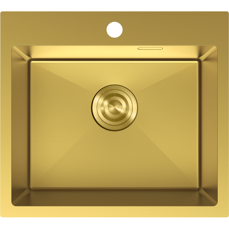 Mexen Solix rostfri diskho med 1 ho 500 x 450 mm, guld - 6402501000-55