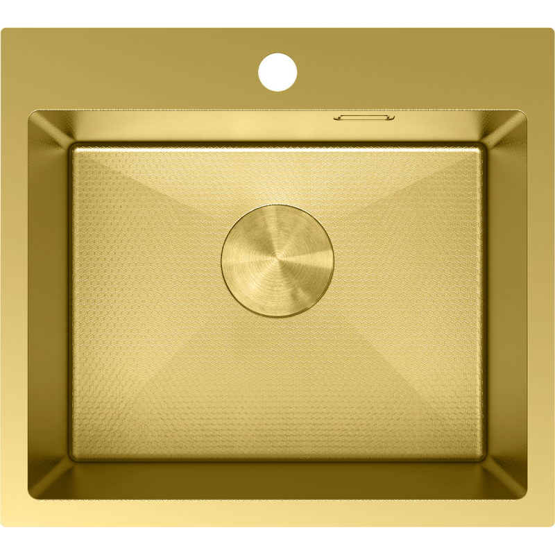 Mexen Solix roestvrijstalen spoelbak 1-komorige 500 x 450 mm, goud HC - 6402501000-55HC