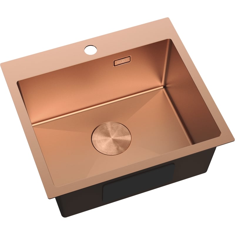 Mexen Solix terasest köögivalamu, 1 kamber, 500 x 450 mm, vask - 6402501000-65
