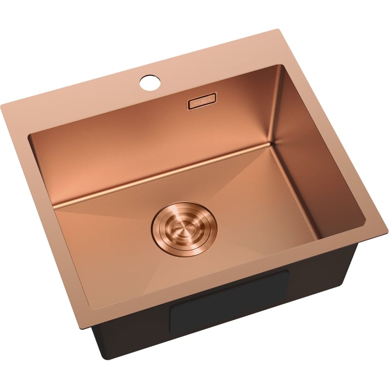 Mexen Solix terasest köögivalamu, 1 kamber, 500 x 450 mm, vask - 6402501000-65