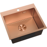 Mexen Solix terasest köögivalamu, 1 kamber, 500 x 450 mm, vask - 6402501000-65