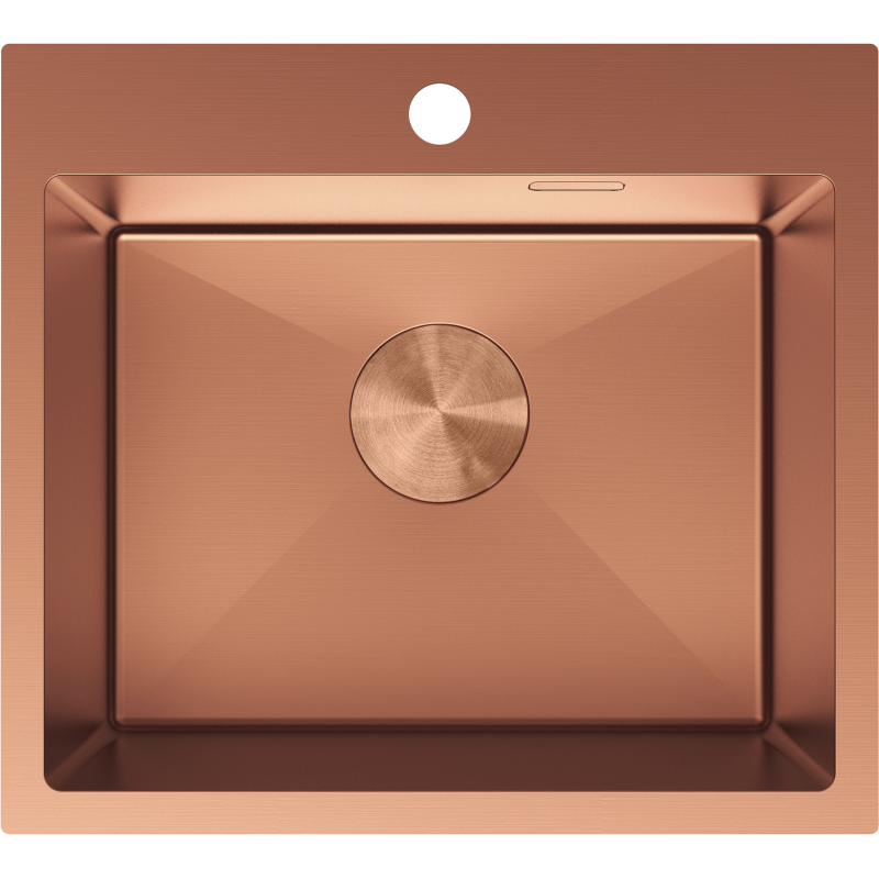 Mexen Solix 1-basin 500 x 450 mm steel sink, copper - 6402501000-65