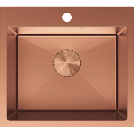 Mexen Solix 1-basin 500 x 450 mm steel sink, copper - 6402501000-65