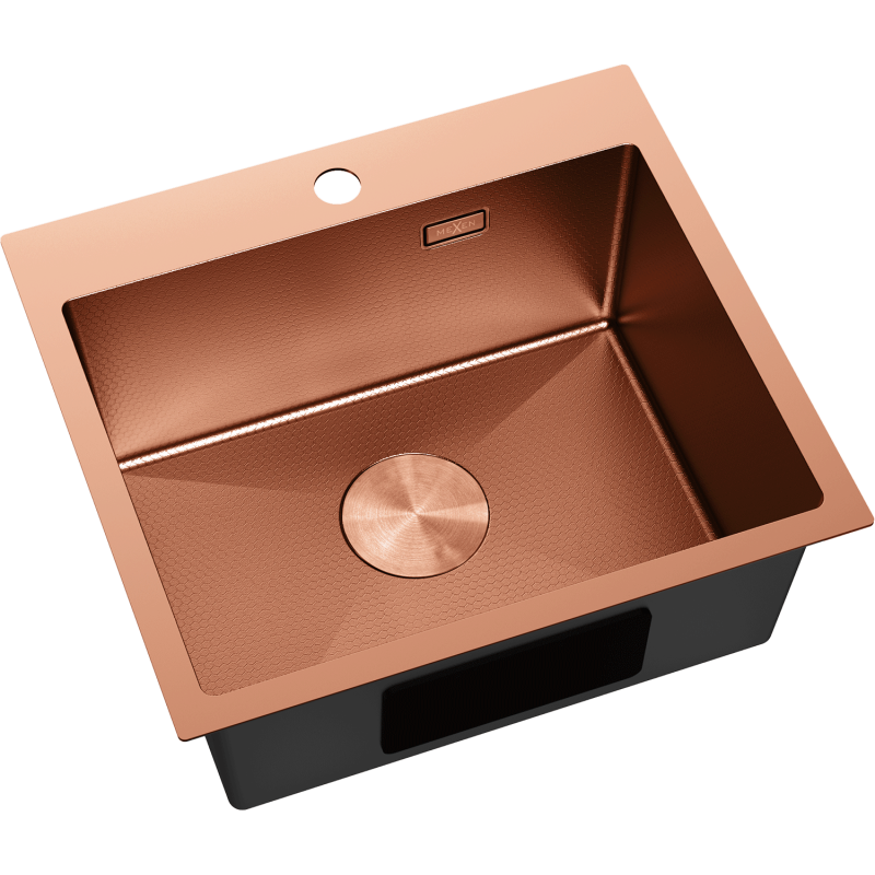 Mexen Solix Ruostumaton teräsallas, 1-allas, 500 x 450 mm, kupari HC - 6402501000-65HC