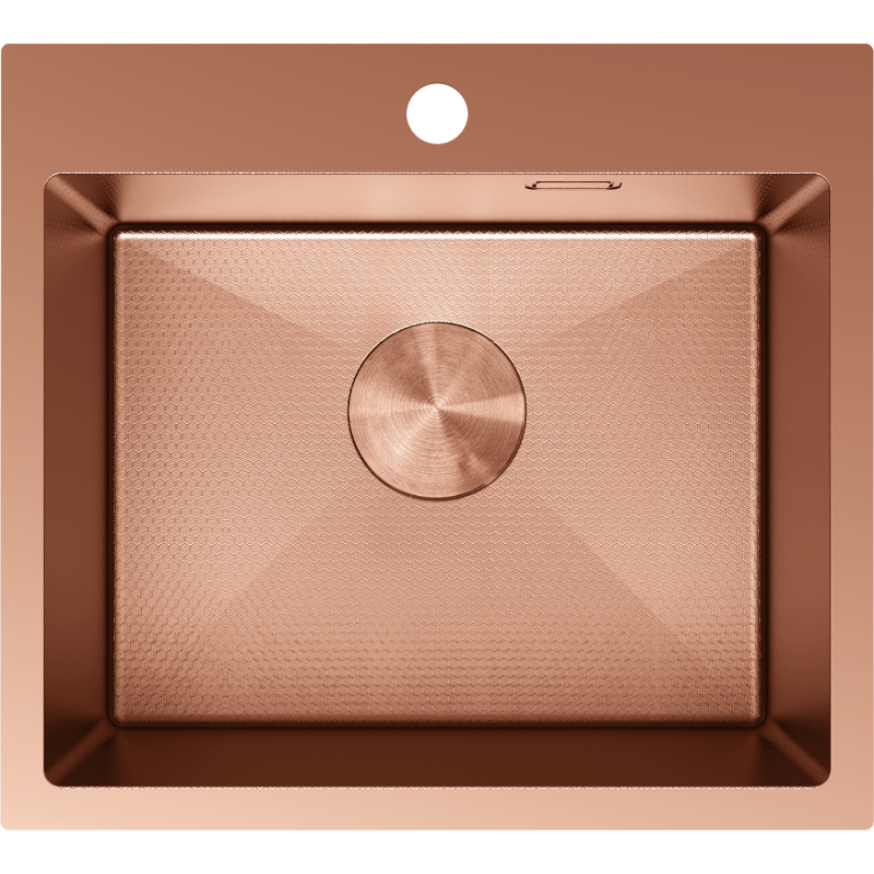 Mexen Solix fregadero de acero inoxidable de 1 compartimiento 500 x 450 mm, cobre HC - 6402501000-65HC