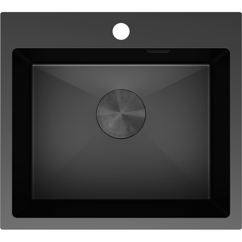 Mexen Solix lava-louça em aço inoxidável 1-cuba 500 x 450 mm, preto - 6402501000-70