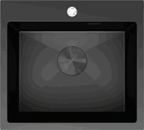 Mexen Solix lavello in acciaio inox 1 vasca 500 x 450 mm, nero - 6402501000-70