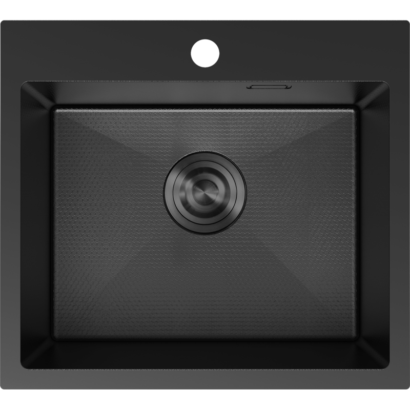 Mexen Solix lavello in acciaio inox 1 vasca 500 x 450 mm, nero HC - 6402501000-70HC