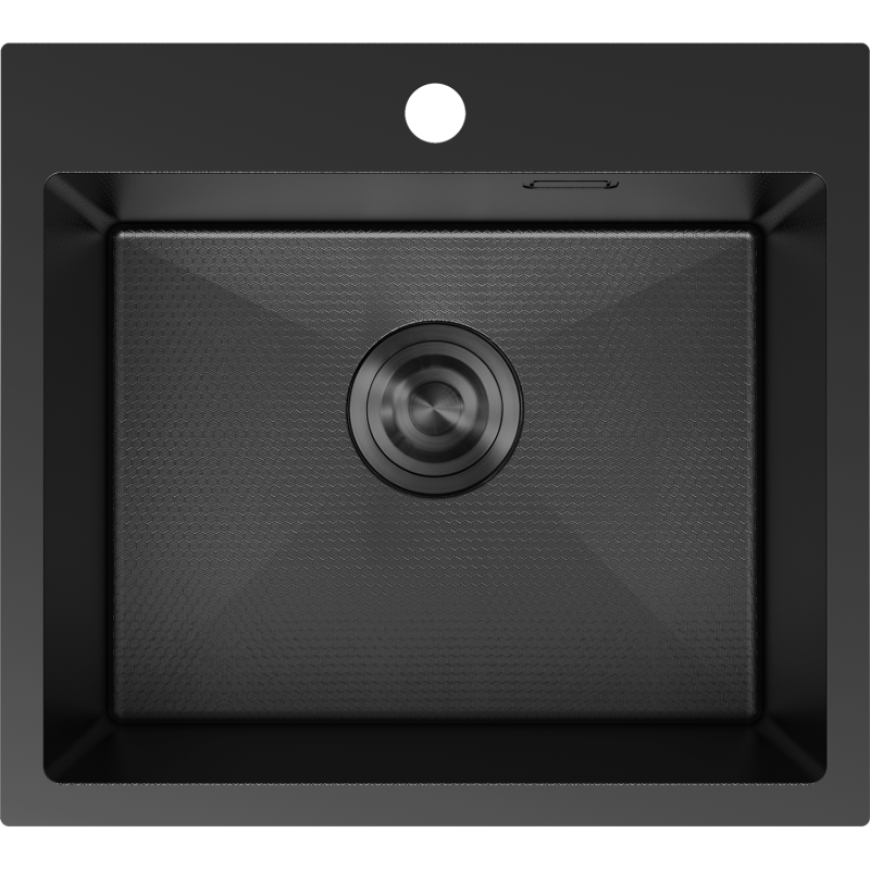 Mexen Solix teräksinen keittiöallas, yksi lokero, 500 x 450 mm, musta HC - 6402501000-70HC