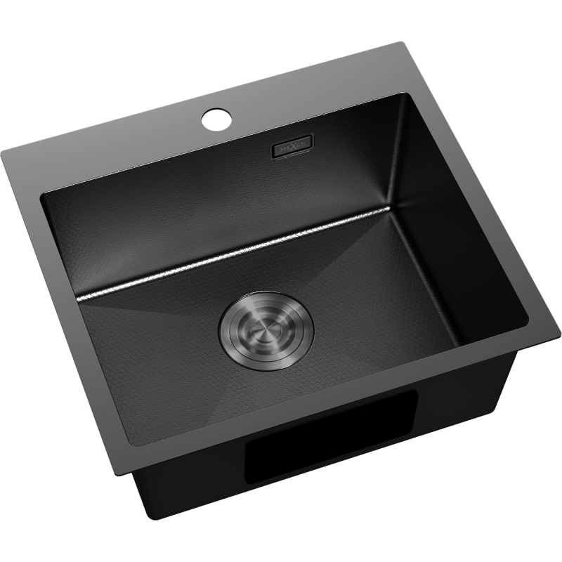 Mexen Solix 1-bowl stainless steel sink 500 x 450 mm, black HC - 6402501000-70HC