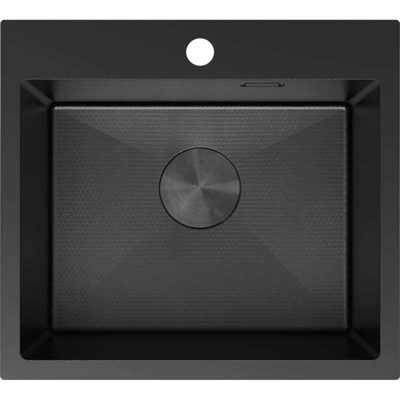 Mexen Solix teräksinen keittiöallas, yksi lokero, 500 x 450 mm, musta HC - 6402501000-70HC