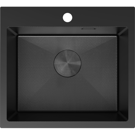 Mexen Solix Tērauda izlietne ar vienu nodalījumu 500 x 450 mm, melna HC - 6402501000-70HC