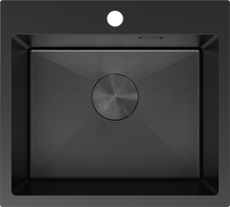 Mexen Solix Tērauda izlietne ar vienu nodalījumu 500 x 450 mm, melna HC - 6402501000-70HC