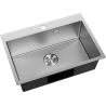 Mexen Solix terasest ühekambriline kraanikauss 650 x 450 mm, inox - 6403651000-01