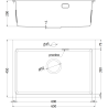 Mexen Solix roestvrijstalen spoelbak met 1 bak 650 x 450 mm, inox - 6403651000-01