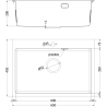 Mexen Solix Edelstahlspüle 1-Kammer 650 x 450 mm, Inox HC - 6403651000-01HC