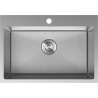 Mexen Solix roostevabast terasest valamu, 1-kambriline, 650 x 450 mm, inox HC - 6403651000-01HC