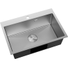 Mexen Solix roostevabast terasest valamu, 1-kambriline, 650 x 450 mm, inox HC - 6403651000-01HC