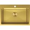 Mexen Solix fregadero de acero de 1 tazón 650 x 450 mm, dorado - 6403651000-55