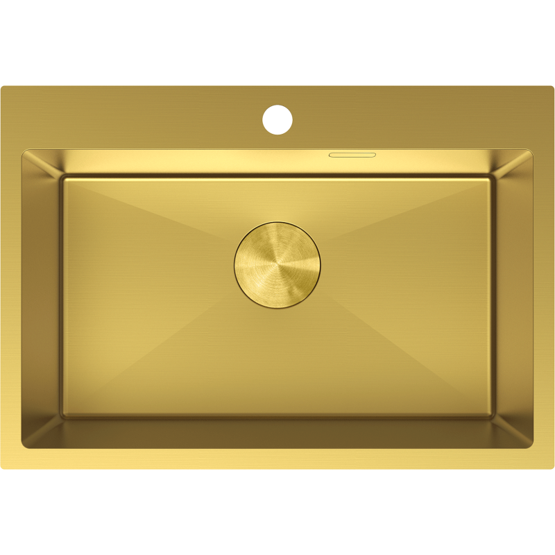 Mexen Solix lavello in acciaio 1-vasca 650 x 450 mm, dorato - 6403651000-55