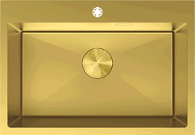 Mexen Solix zlewozmywak stalowy 1-komorowy 650 x 450 mm, złoty - 6403651000-55