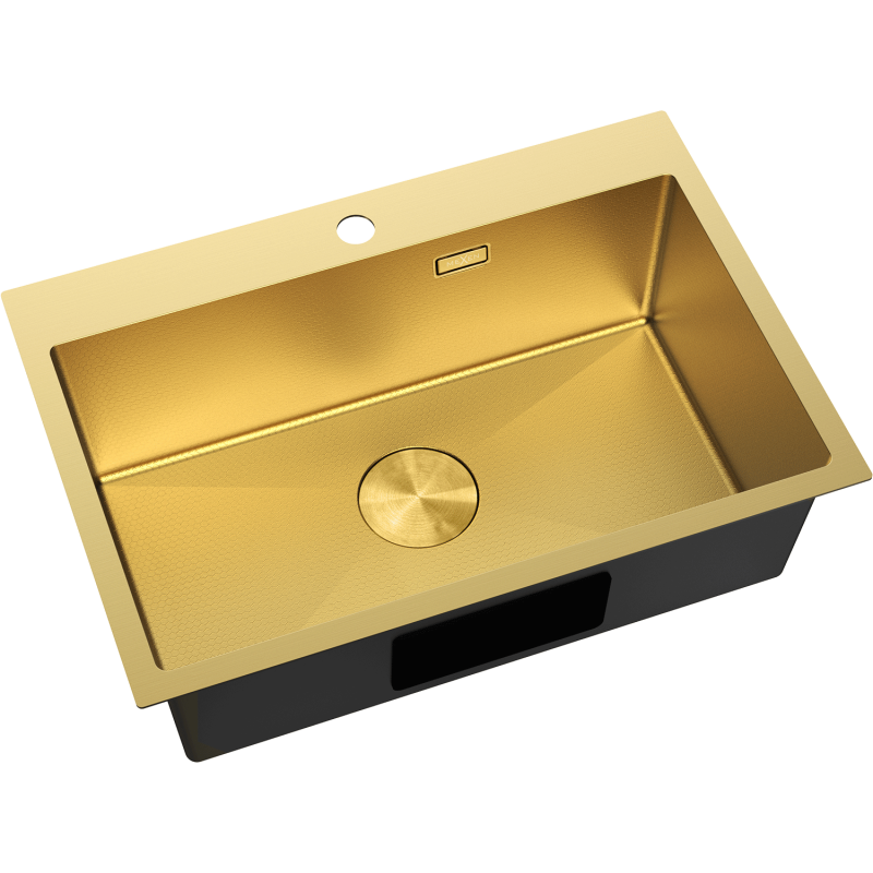 Mexen Solix lava-loiça de aço inoxidável 1-cuba 650 x 450 mm, dourado HC - 6403651000-55HC