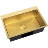 Mexen Solix zlewozmywak stalowy 1-komorowy 650 x 450 mm, złoty HC - 6403651000-55HC