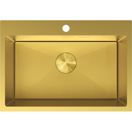 Mexen Solix évier en acier inoxydable 1 cuve 650 x 450 mm, doré HC - 6403651000-55HC