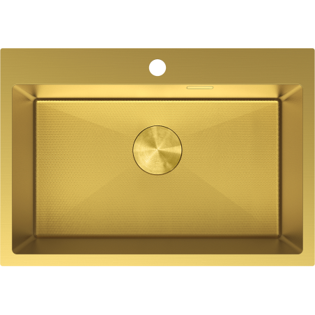 Mexen Solix lava-loiça de aço inoxidável 1-cuba 650 x 450 mm, dourado HC - 6403651000-55HC