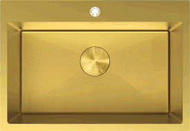 Mexen Solix Küchenarmatur aus Edelstahl, 1 Becken, 650 x 450 mm, gold HC - 6403651000-55HC