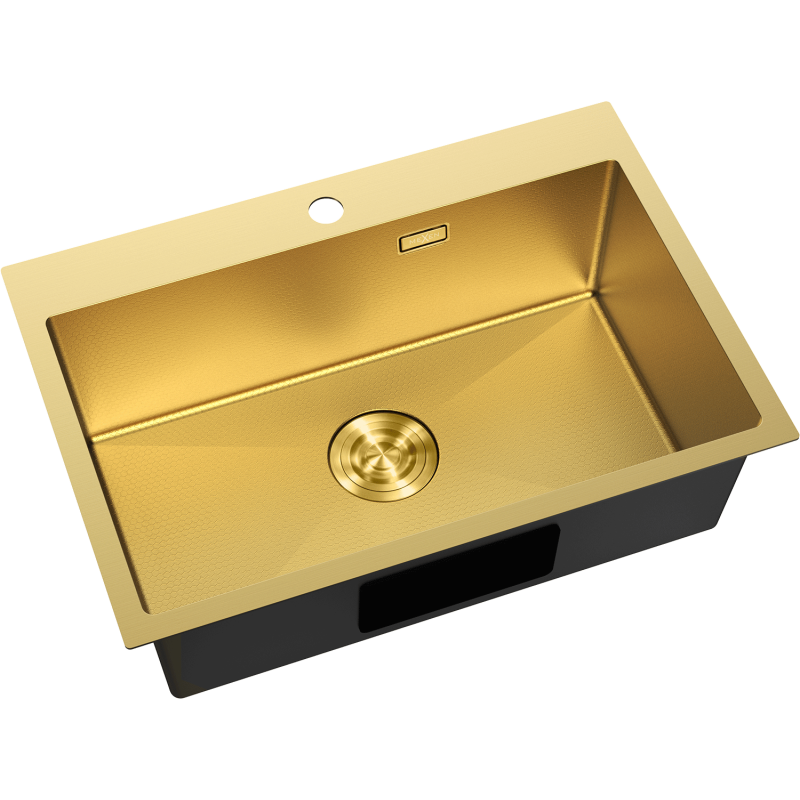 Mexen Solix zlewozmywak stalowy 1-komorowy 650 x 450 mm, złoty HC - 6403651000-55HC
