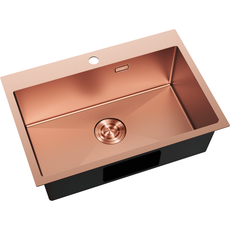 Mexen Solix rostfri diskho med 1 fack 650 x 450 mm, koppar - 6403651000-65