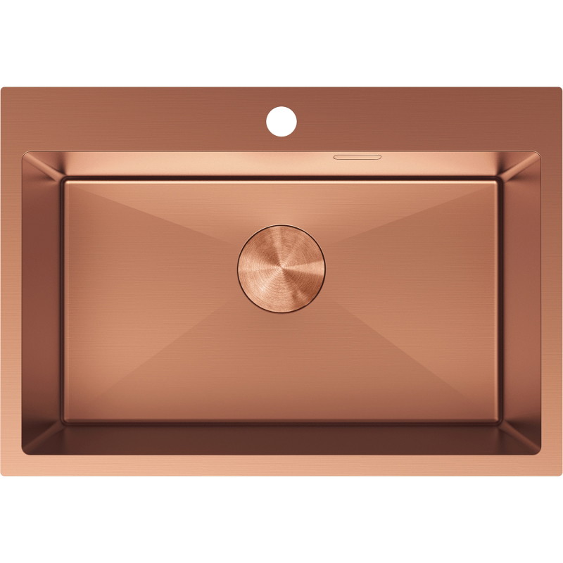 Mexen Solix roostevabast terasest 1-kambriline köögivalamu 650 x 450 mm, vask - 6403651000-65