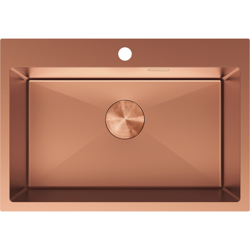 Mexen Solix stainless steel sink, 1-bowl 650 x 450 mm, copper - 6403651000-65