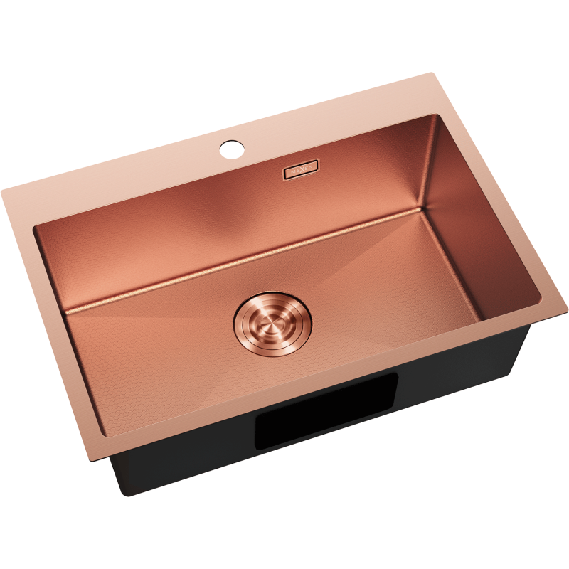 Mexen Solix pia de aço inoxidável de 1 cuba 650 x 450 mm, cobre HC - 6403651000-65HC