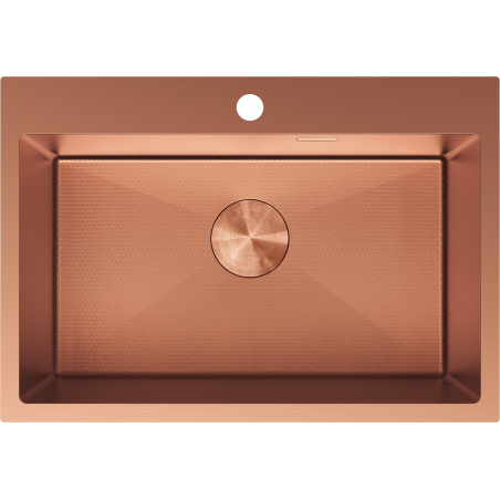 Mexen Solix fregadero de acero inoxidable 1-cámara 650 x 450 mm, cobre HC - 6403651000-65HC